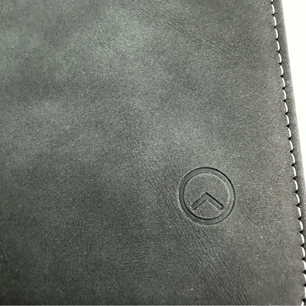 Work From Home Soft Black Padfolio with Card Slots & Pencil Holder Pad Holder